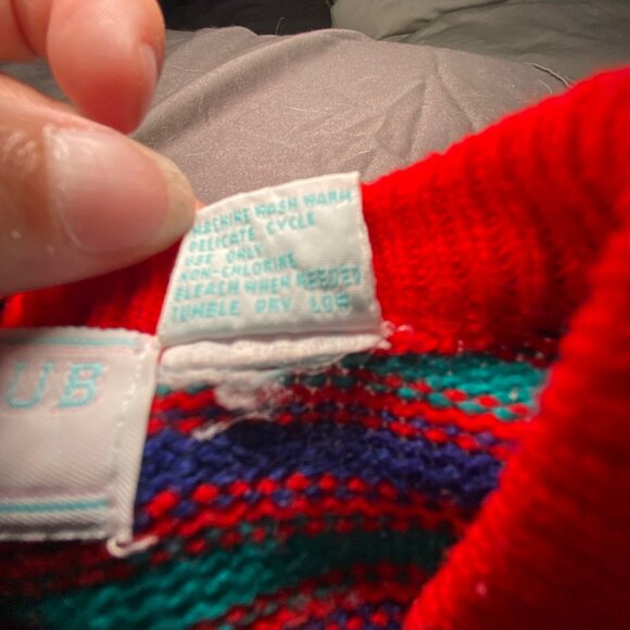 Class Club Baby 18M Striped Knit Sweater With Sports Patches - Picture 4 of 4